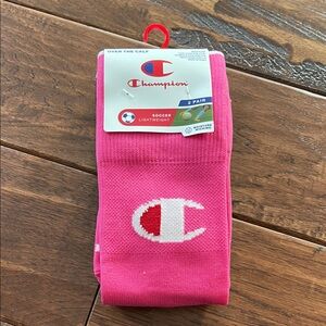 Champion Performance Soccer Socks 2pk - Pink M-NWT